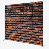 Aperturee - Aperturee Old Style Brick Wall Photo Square Tension Backdrop